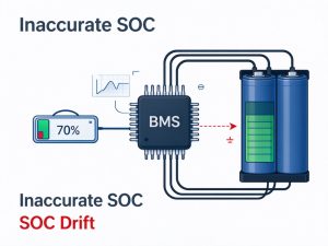 BMS state of charge estimation error on lithium battery pack