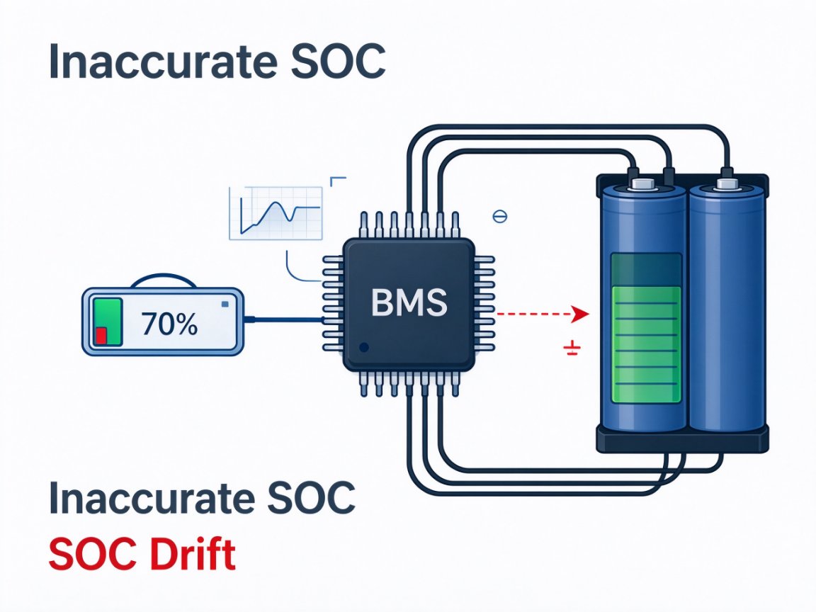 BMS state of charge estimation error on lithium battery pack