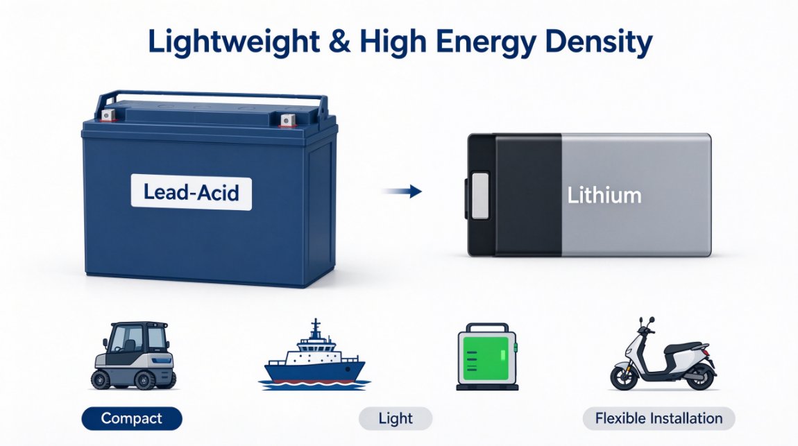 Lightweight high energy density lithium battery pack