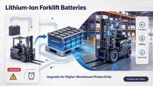 Lithium ion LiFePO4 forklift truck battery pack for warehouse
