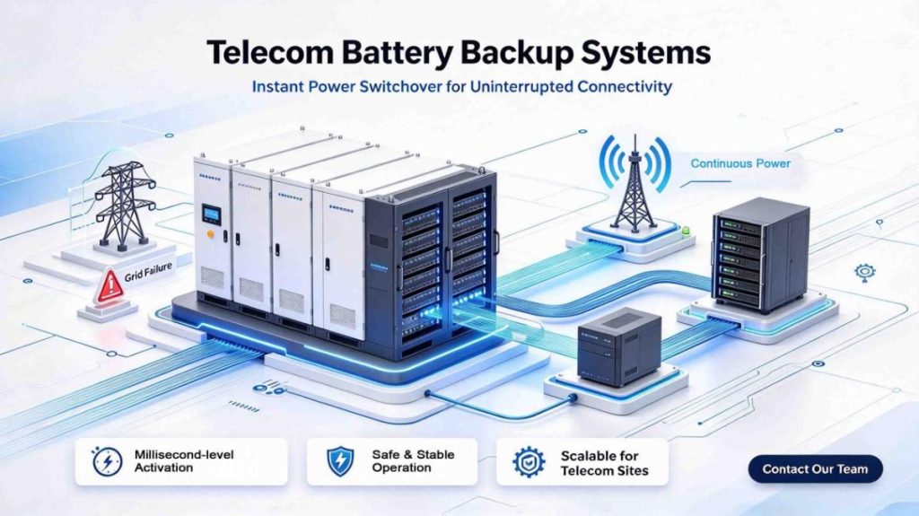 LiFePO4 telecom battery backup system for cell tower