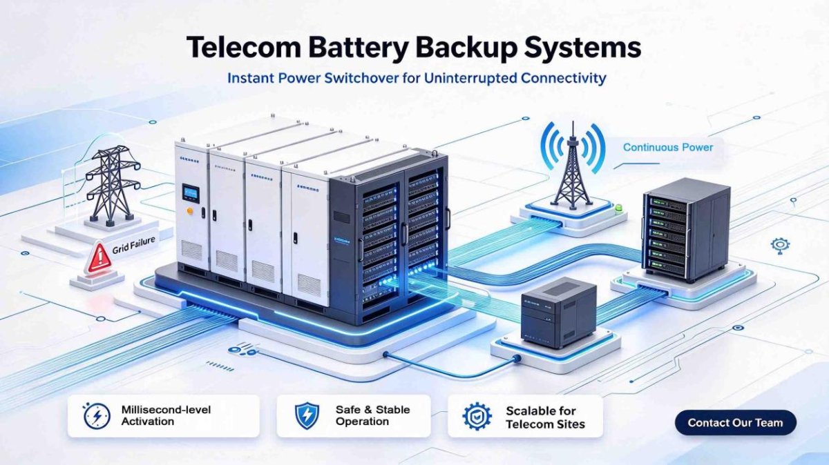 LiFePO4 telecom battery backup system for cell tower