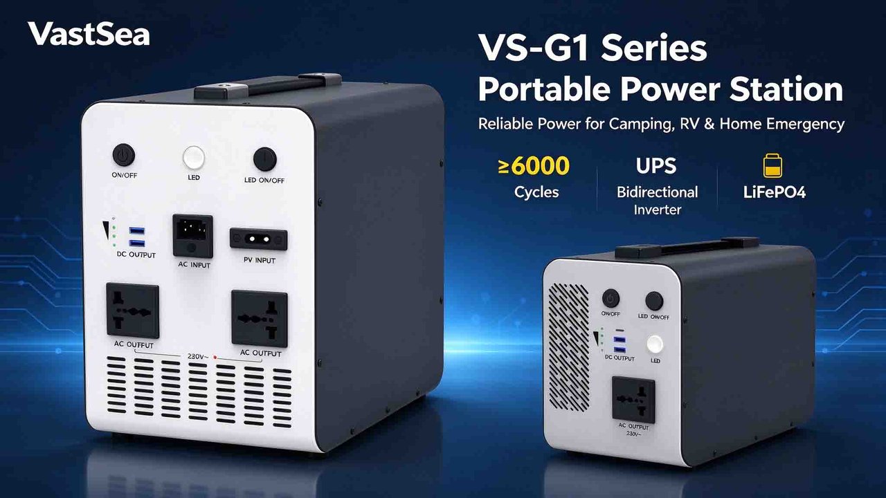 VastSea VSG1 series 500W 1000W LiFePO4 portable power station overview
