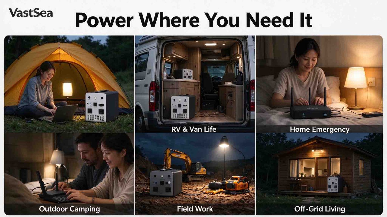 VastSea VSG1 series bidirectional inverter UPS function and MPPT solar charging